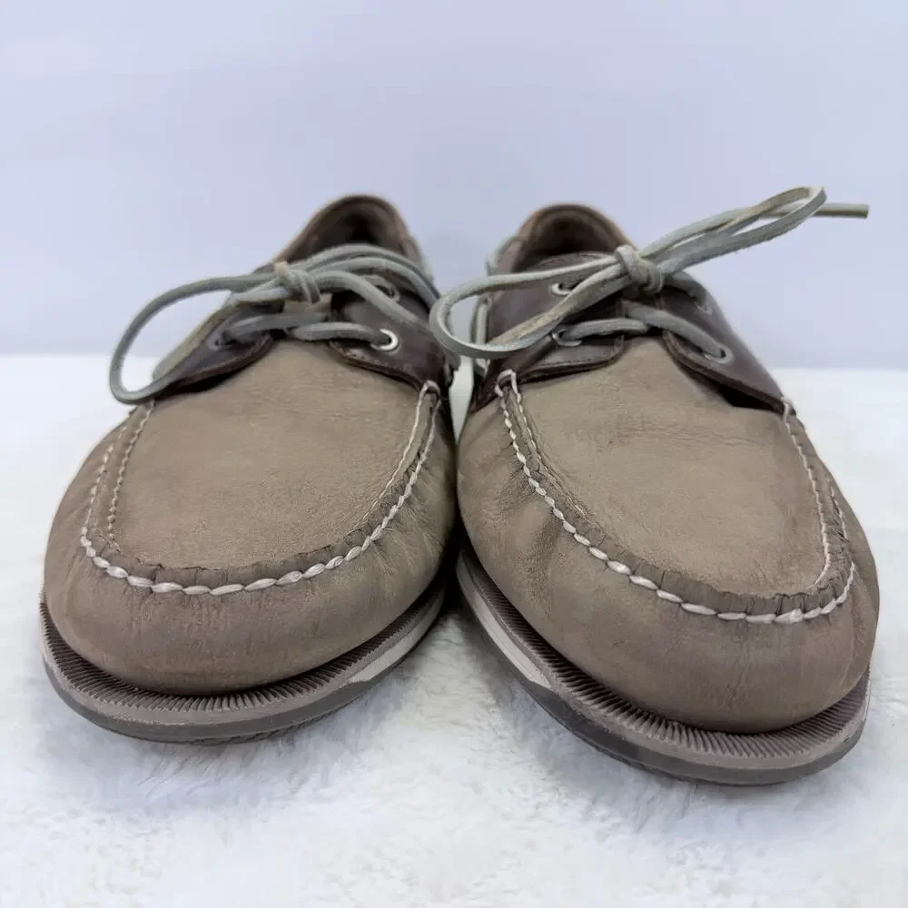 Rockport Authentic Original Men’s Two-Tone Leather Boat Shoes Size 14